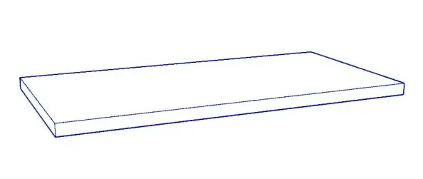 traptrede met chanfreinkant