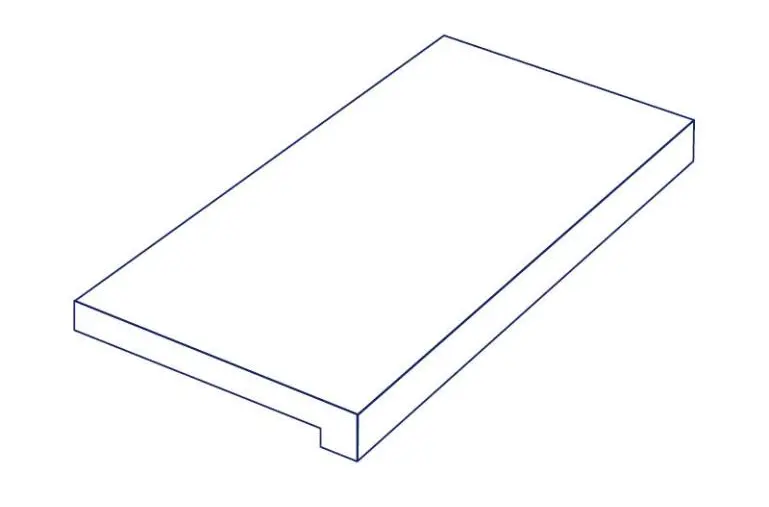 Recht overhangende zwembadboord