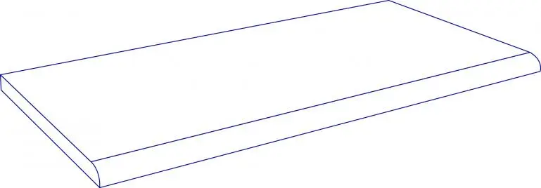 Halfronde kantafwerking 90°