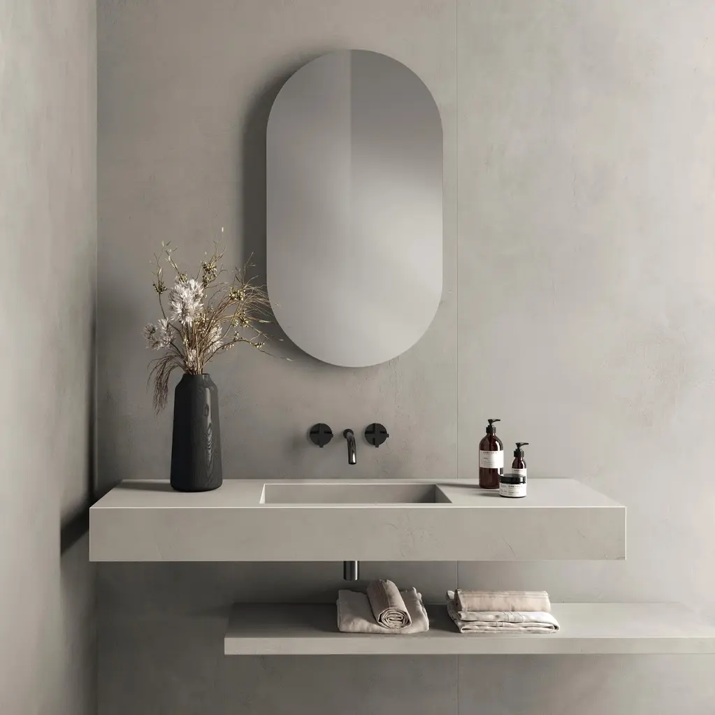 wastafel op maat in keramische tegels