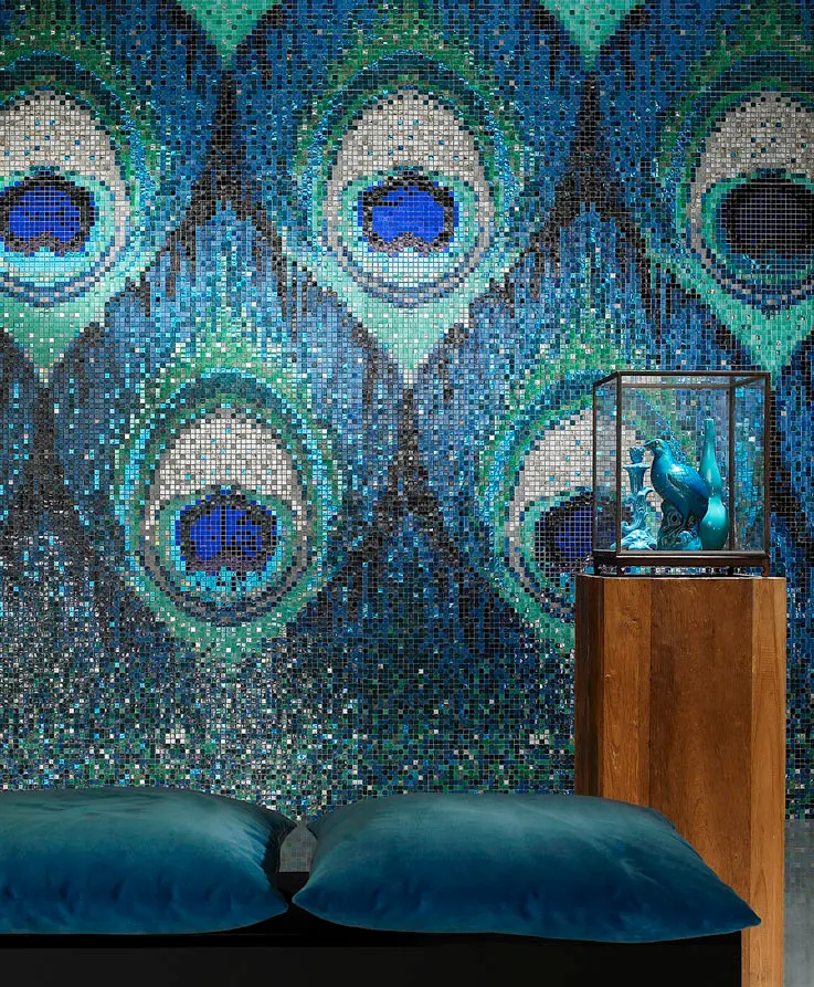 Sicis glasmozaiek pauw veren