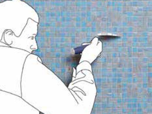 plaatsen van bisazza mozaiek op net