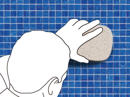 Mozaïek op papier plaatsen van Bisazza