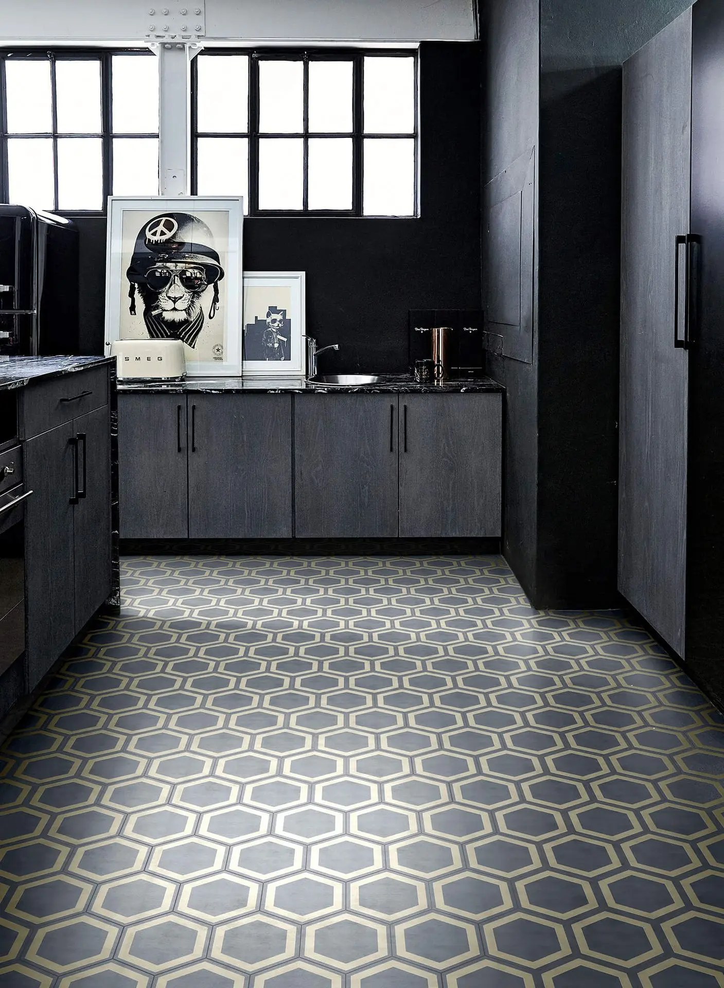 Decori hexagon honey beton Decori hexagon honey beton