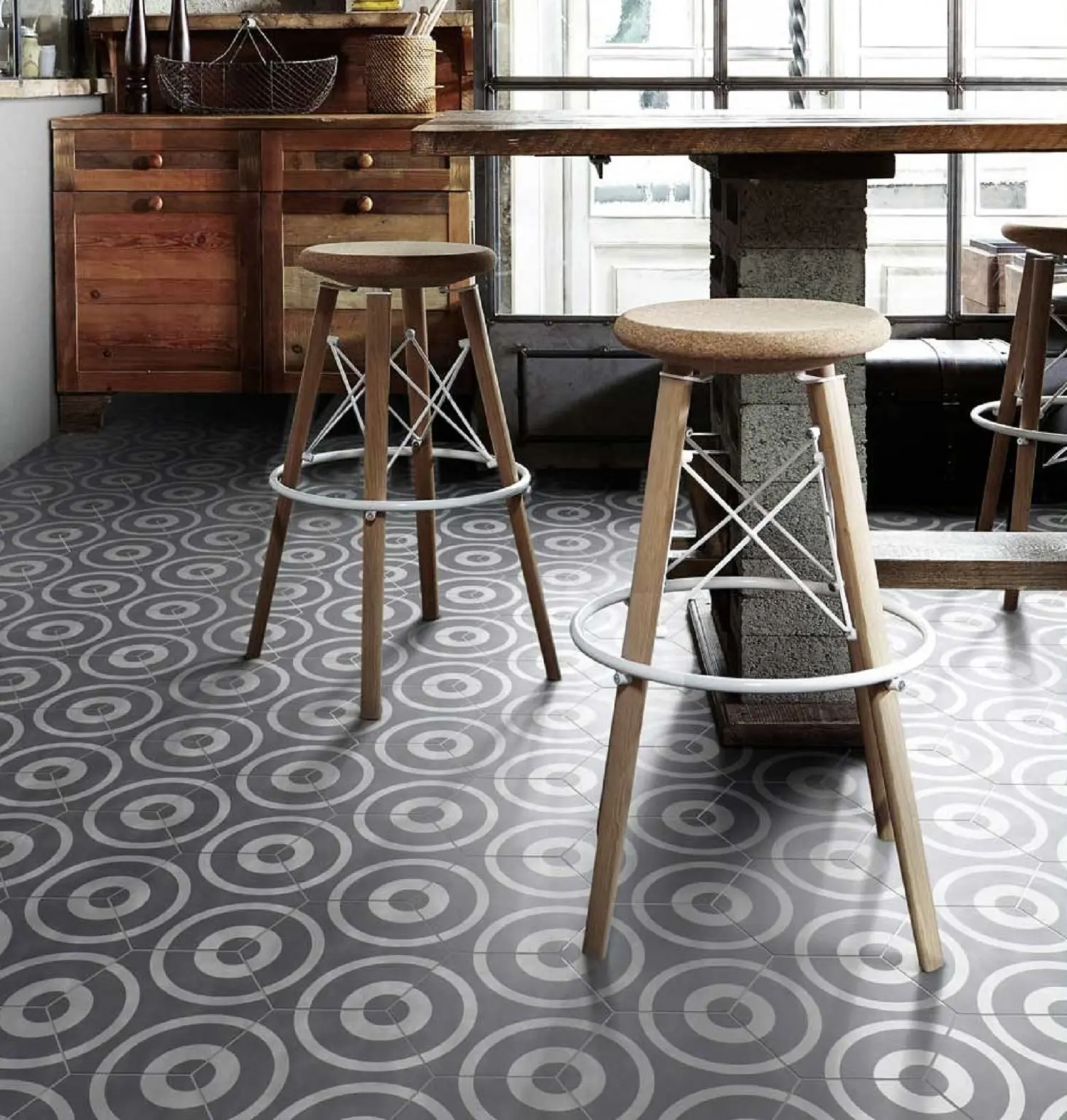 Decori hexagon concentric tortora Decori hexagon concentric tortora