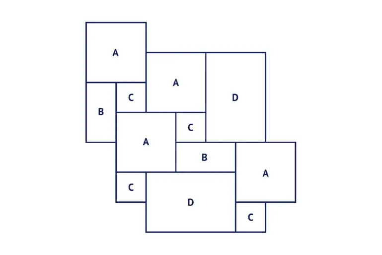Klein Romeins verband 4 formaten 1,51 m²