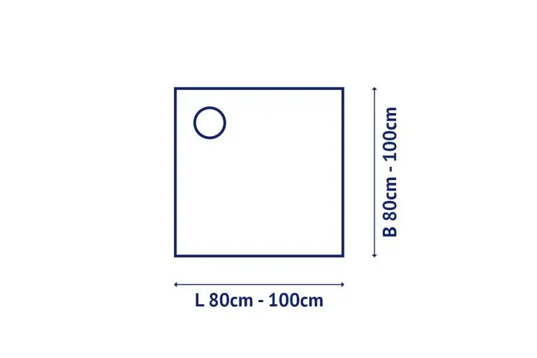 Standaard afmeting vierkante douche