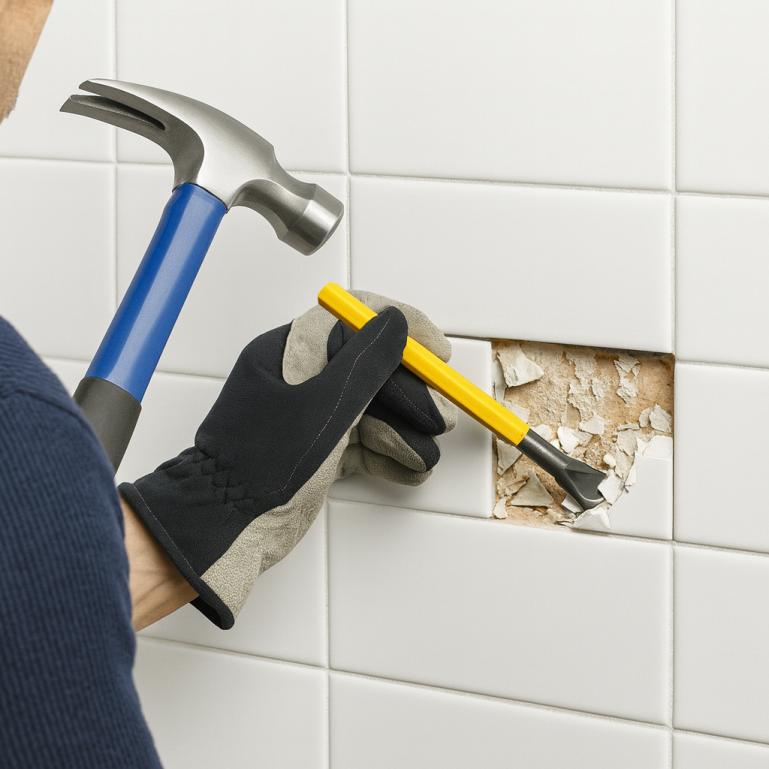 Gebroken tegel vervangen