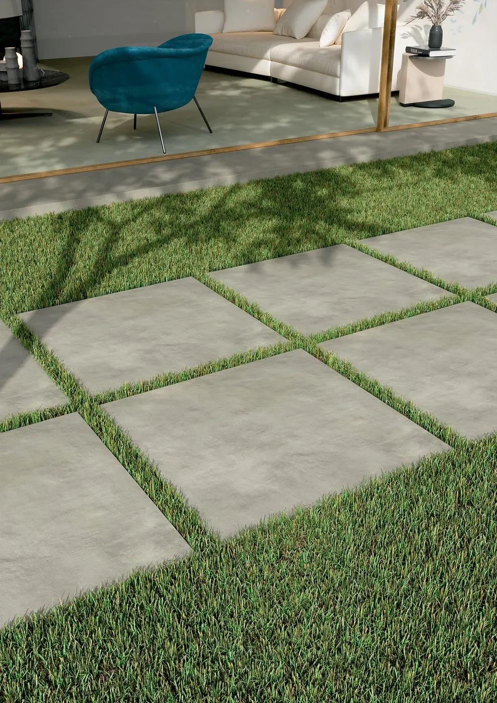 Cementsluier verwijderen bij keramische tegels buiten