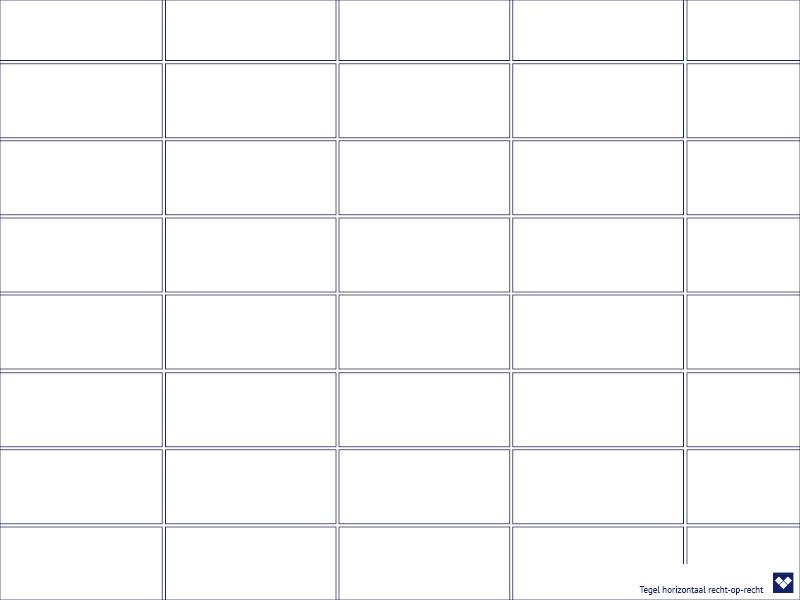 Tegel horizontaal recht-op-recht