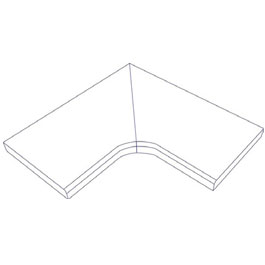 Productie zwembadhoekstuk 90° > 60cm (2 delen)