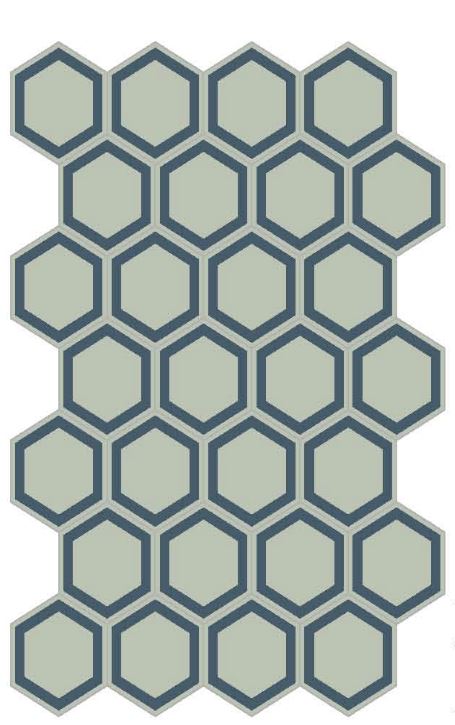 Decori hexagon honey bismarck 20/23/1,4