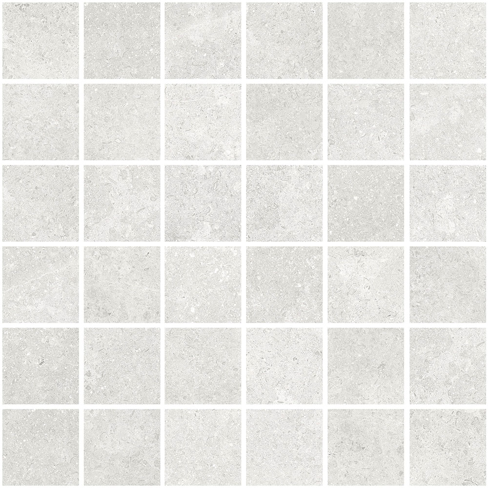 Clear white mosaico 5x5 30/30/0,85 nat/rett.
