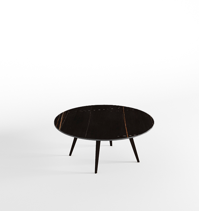 Tavolo 85x85x35,2 sahara noir lux/rovere scuro