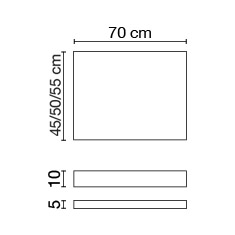 Wastafelblad (413) 70/50/5 of 10 glanz/honed