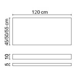 Wastafelblad (413) 120/50/5 of 10 glanz/honed
