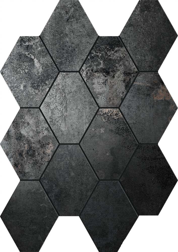 Brass black hexagon 25/34/0,95 nat/rett.