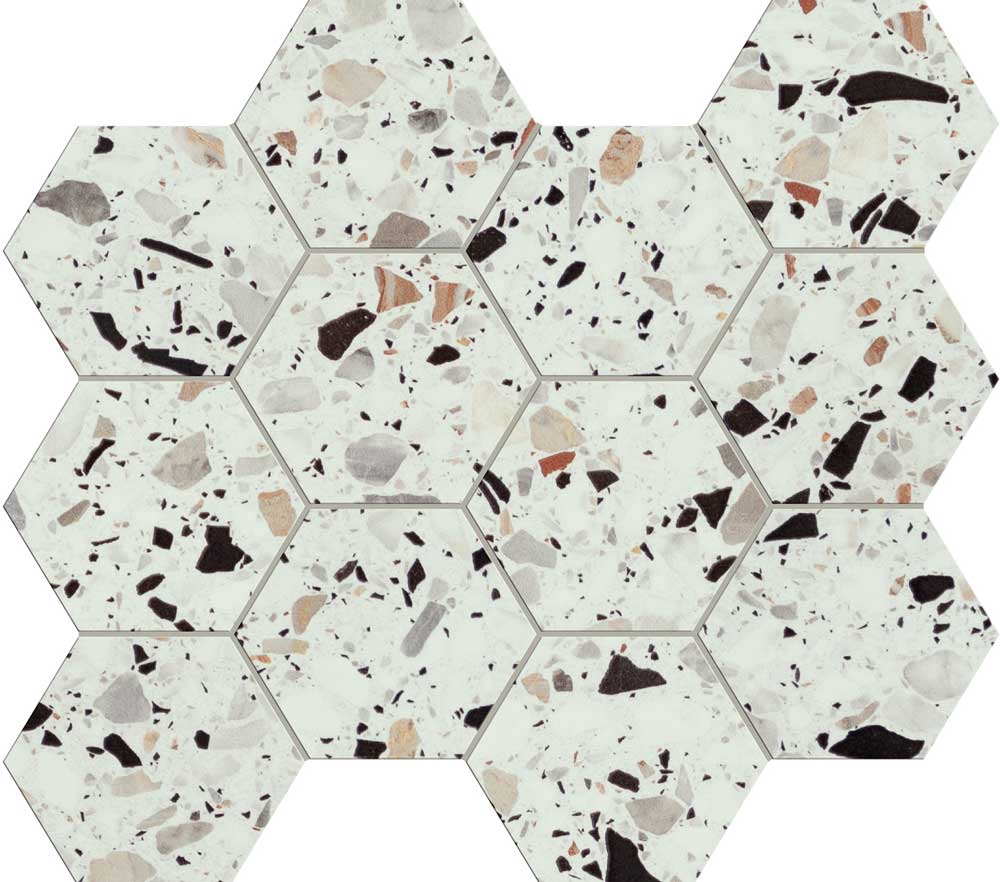 Verona glass hexagon 30/34/0,95 nat/rett.