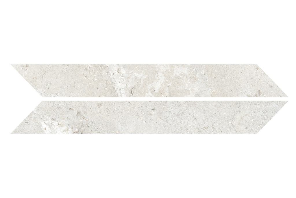 Paraphe white chevron 7,5/60/1,0 nat/rett.