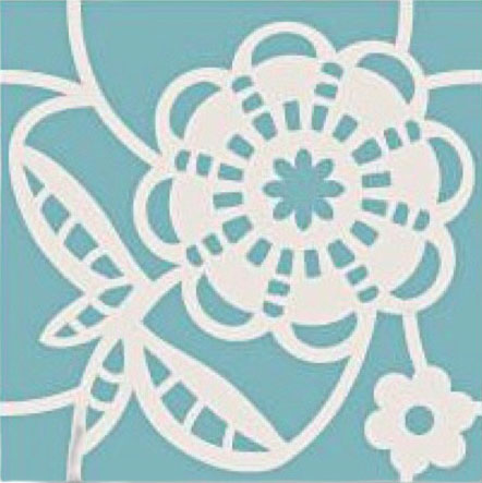 Pip lace daisy aqua 20/20/1,6