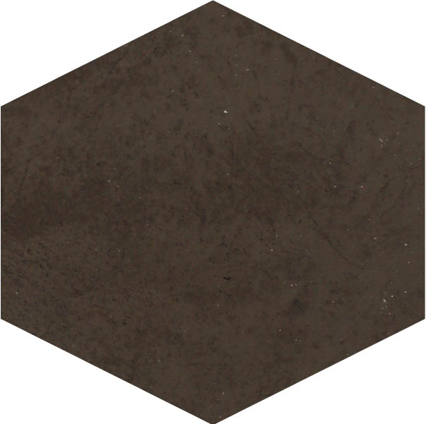 Cotto vecchio nero aged  hexagon 13/2,5
