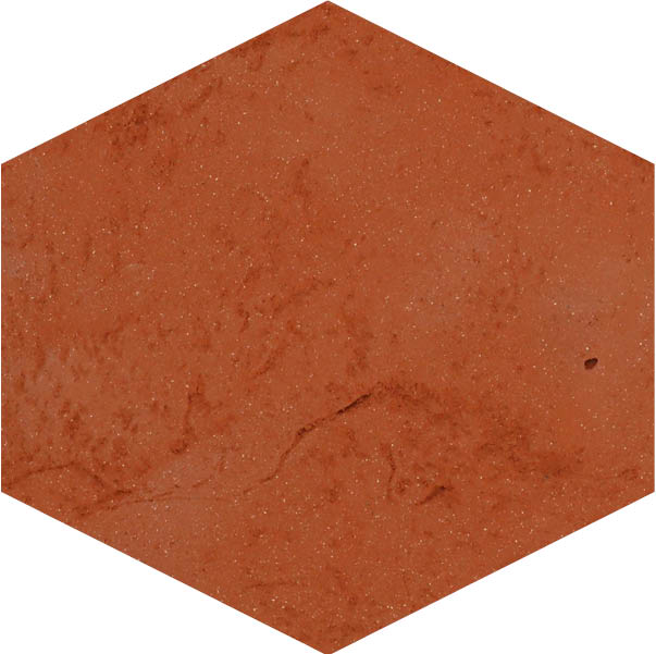 Cotto vecchio rosso aged  hexagon 13/2,5
