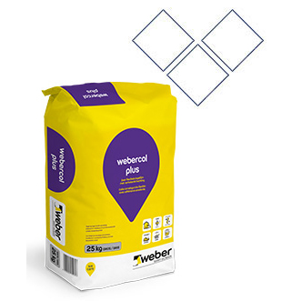 Kleefcement webercol plus wit 25 kg