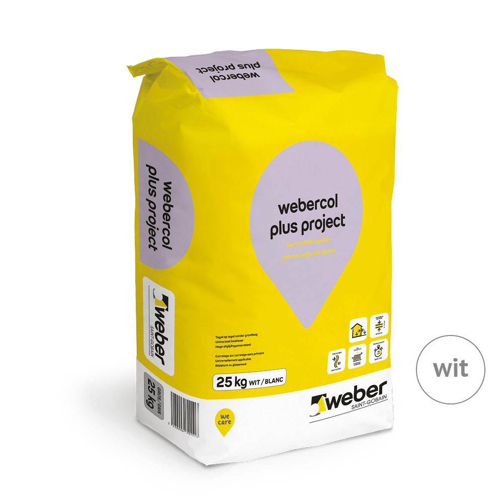 Kleefcement webercol plus project wit 25 kg