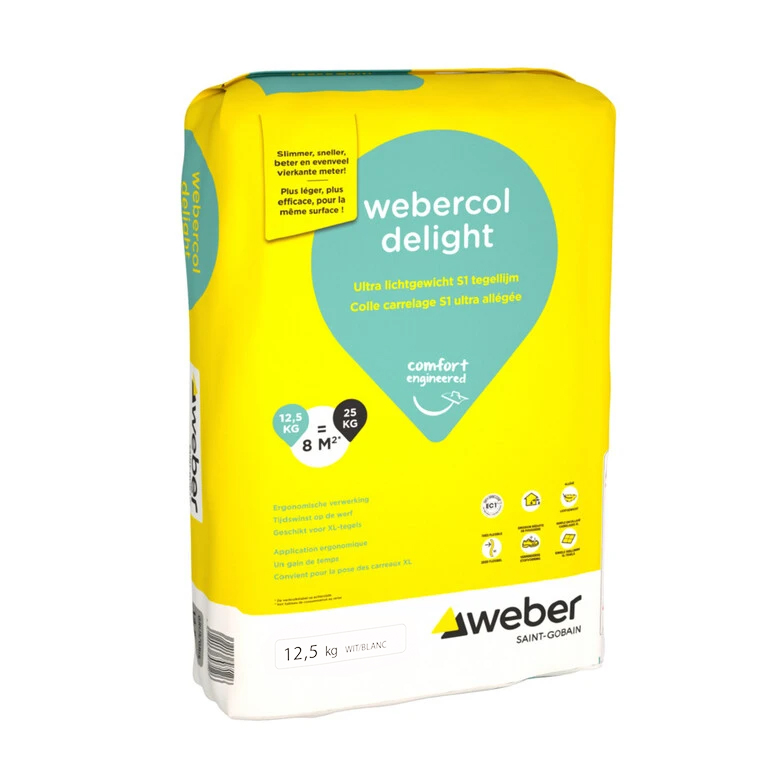 Kleefcement webercol delight wit 12,5 kg