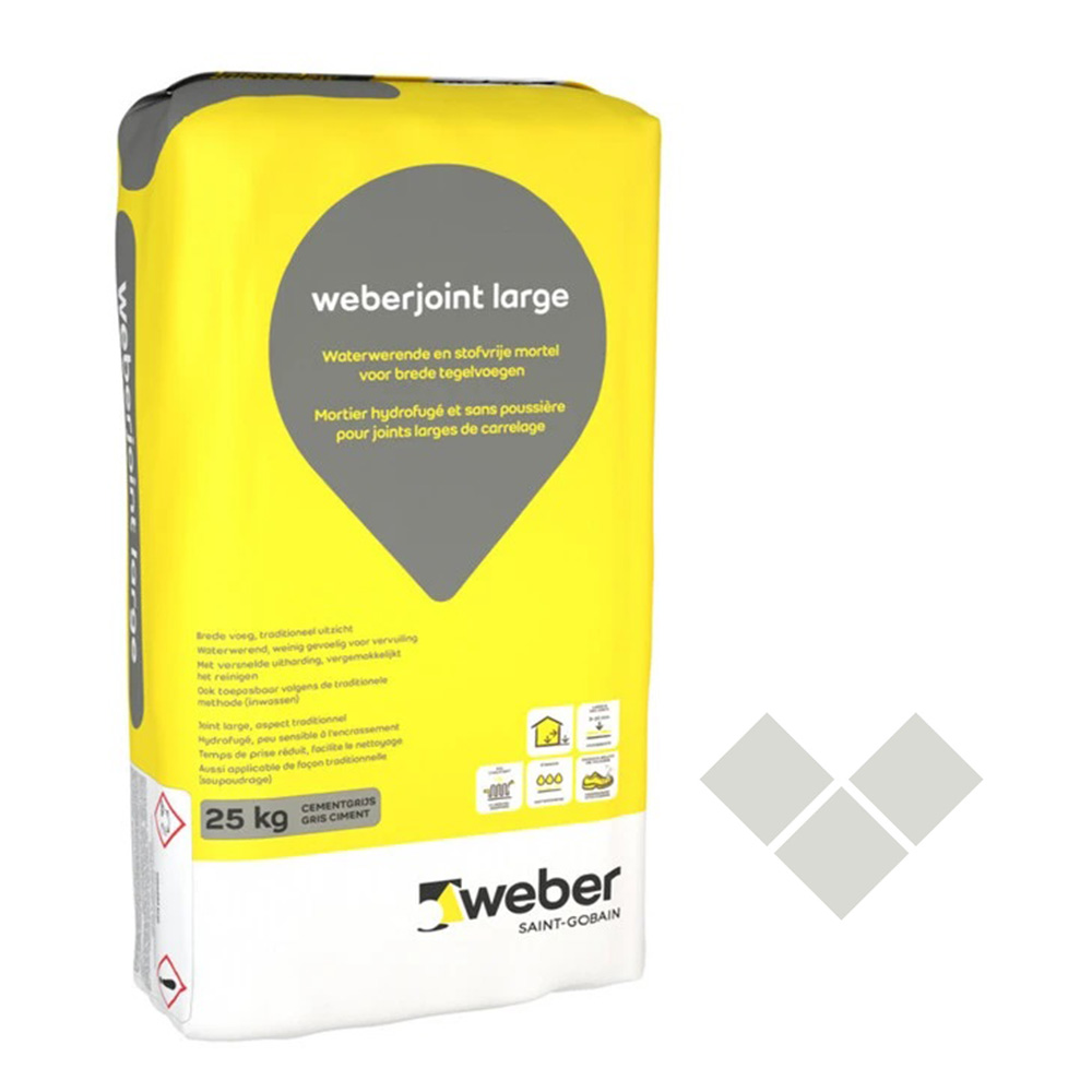 Voegcement large parelgrijs 25 kg