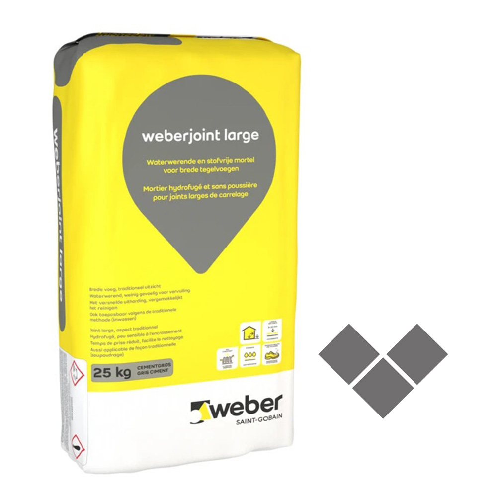 Voegcement large staalgrijs 25kg