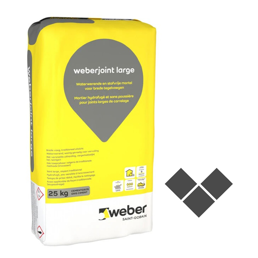 Voegcement large betongrijs 25 kg