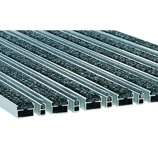 Cleanbox mat, vilten strips+ borstelhaar, antraciet 50/75/2