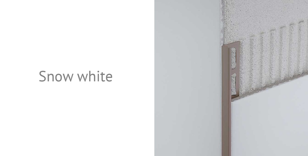 Hoekprofiel pvc snow white 8 mm 2,7 lm (80497)