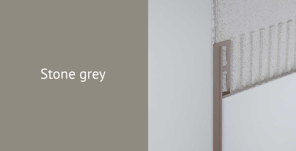 Hoekprofiel pvc stone grey 8 mm 2,7 lm (80517)