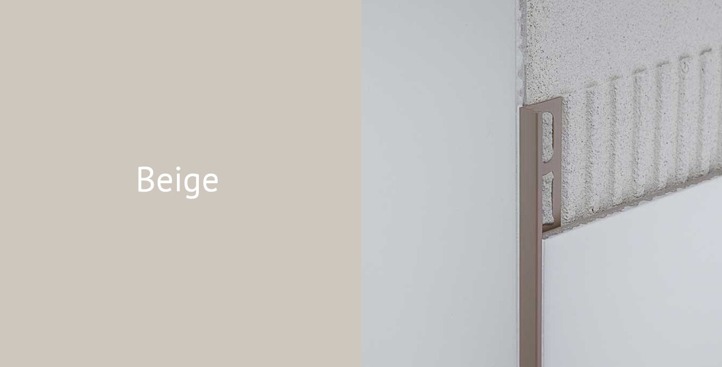 Hoekprofiel alu beige gecoat 10 mm 2,7 lm (88401)