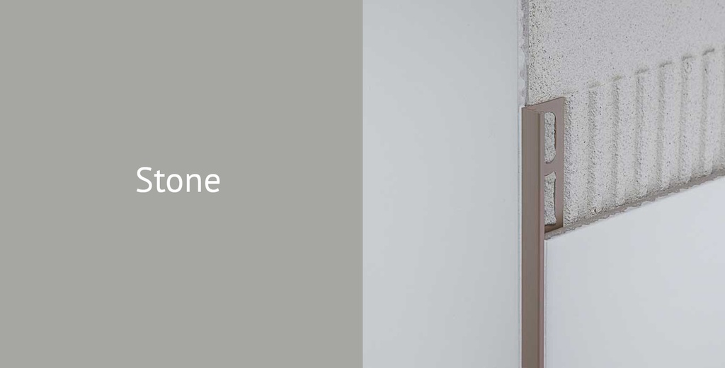 Hoekprofiel alu stone gecoat 10 mm 2,7 lm (88404)