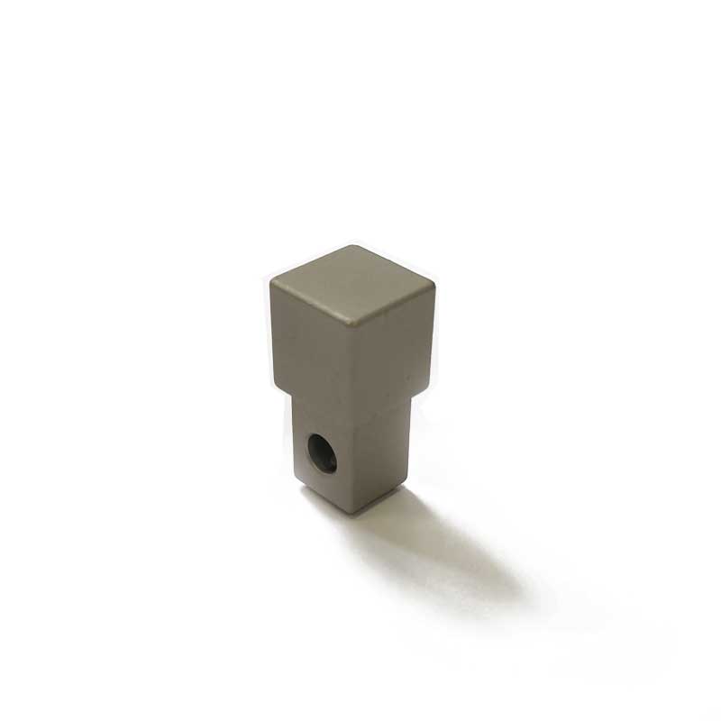 Hoekprofiel alu titanium mat vierkant stop 10 mm (88914)