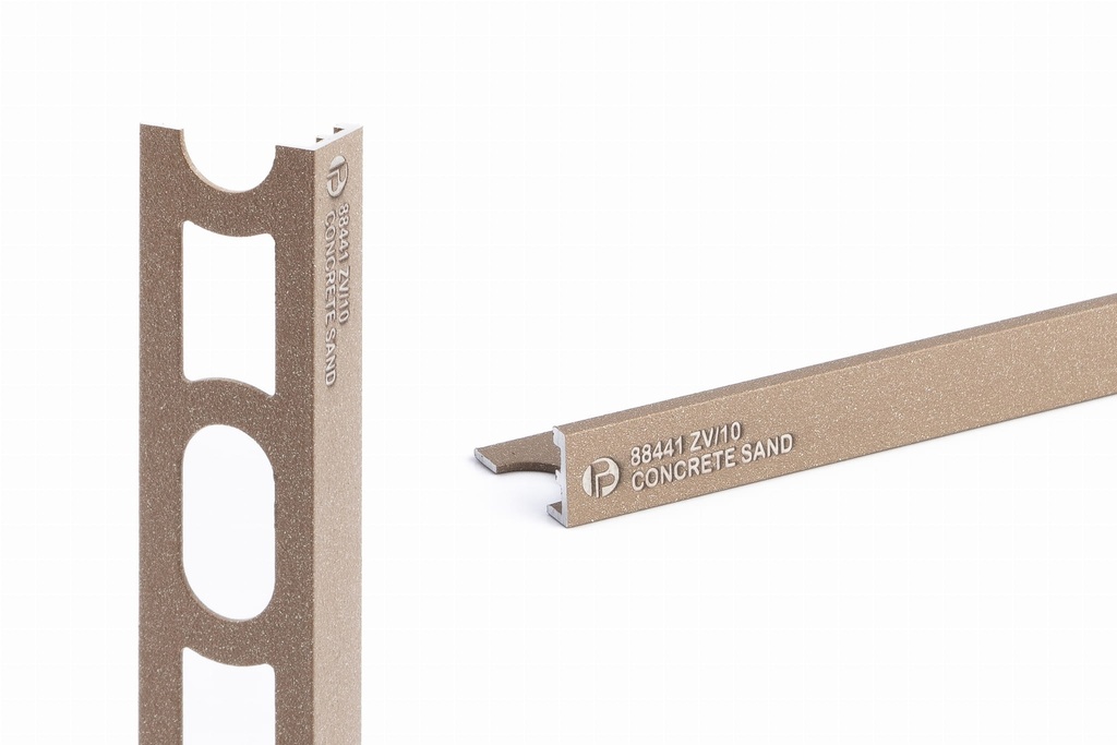 Hoekprofiel alu concrete sand gecoat 10 mm 2,7 lm (88441)