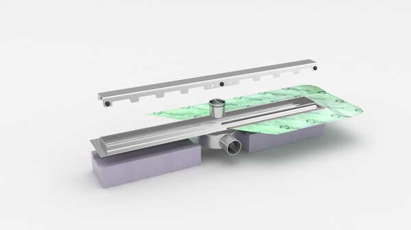 Douchegoot Thindrain 800 basis - 84/6,16/5,5cm (19402)