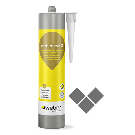 Silicone Weberseal S staalgrijs 300ml