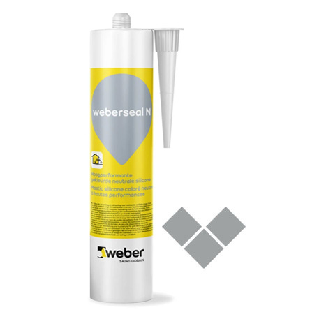 Silicone Weberseal N cementgrijs 300ml