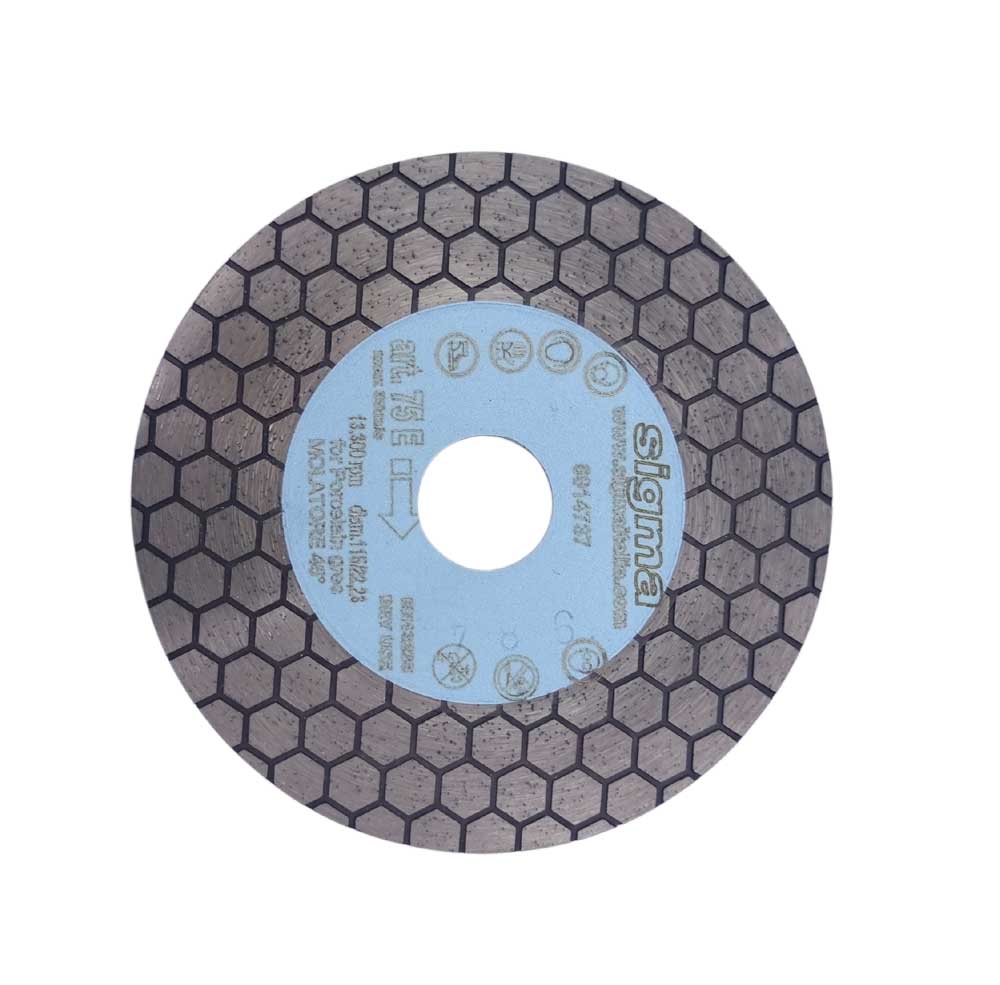 Diamantschijf Sigma 115 x 22,2 dikte 1,7mm (droog/nat) (75E)