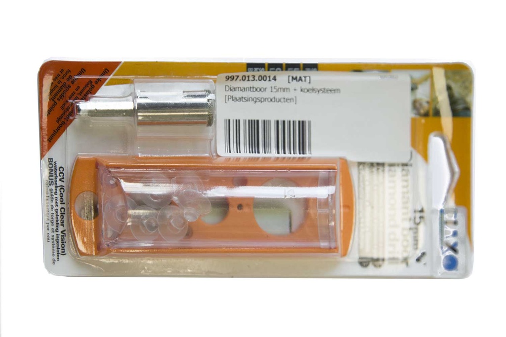 Diamant tegelboor 12mm + koelsysteem (doosboor) (einde)