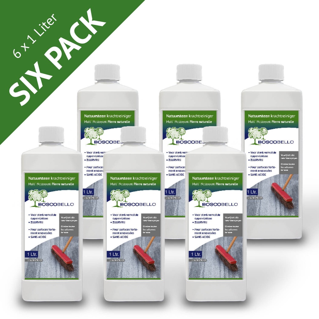 Boscobello natuursteen krachtreiniger sixpack 6x1L