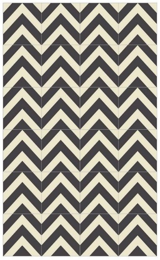 [330.032.0820] Decori square zag vaniglia 20/20/1,4