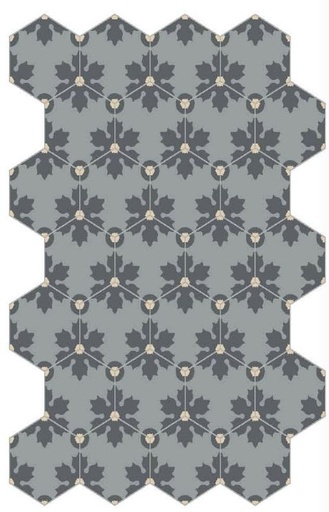[330.033.0147] Decori hexagon freeze titanio 20/23/1,4