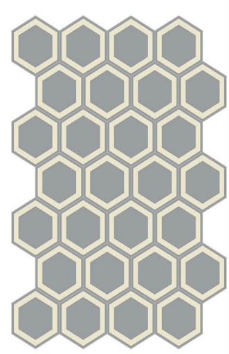[330.033.0170] Decori hexagon honey beton 20/23/1,4