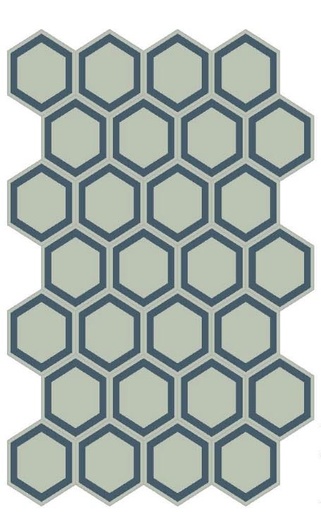 [330.033.0171] Decori hexagon honey bismarck 20/23/1,4