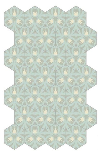 [330.033.0220] Decori hexagon oak iceberg 20/23/1,4